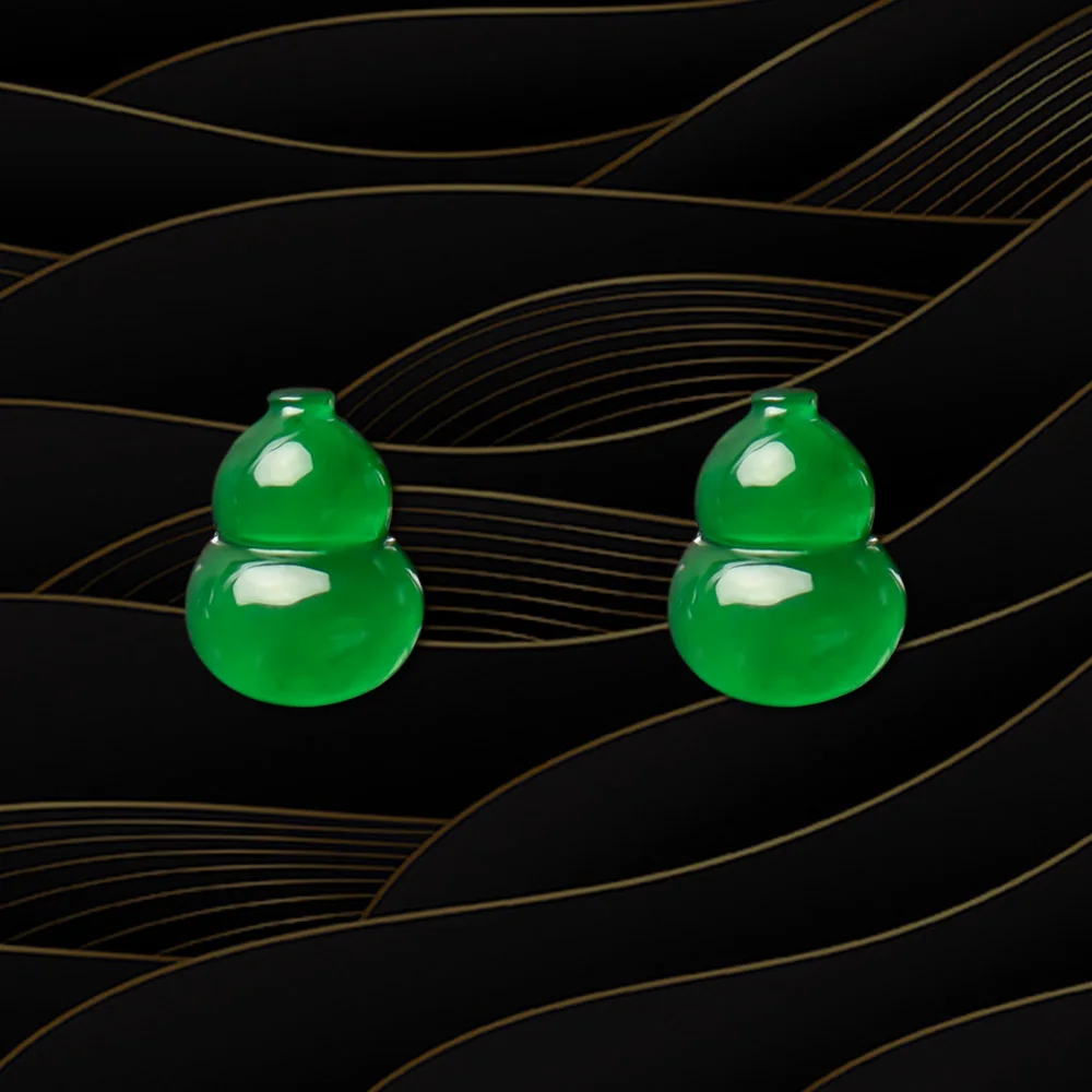 Forever Natural Jadeite Jade Pyramid Stone Loose Gemstone Lower Price Calabash Natural Jadeite