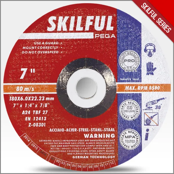 High Quality Wholesale Abrasive Tools For 7 inch Angle Grinder Skilful Series 180*6mm Grinding Disc