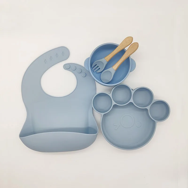 Panda Silica Gel Dinner Plate Anti Falling Silicone Suction Cup Silicone Baby Feeder