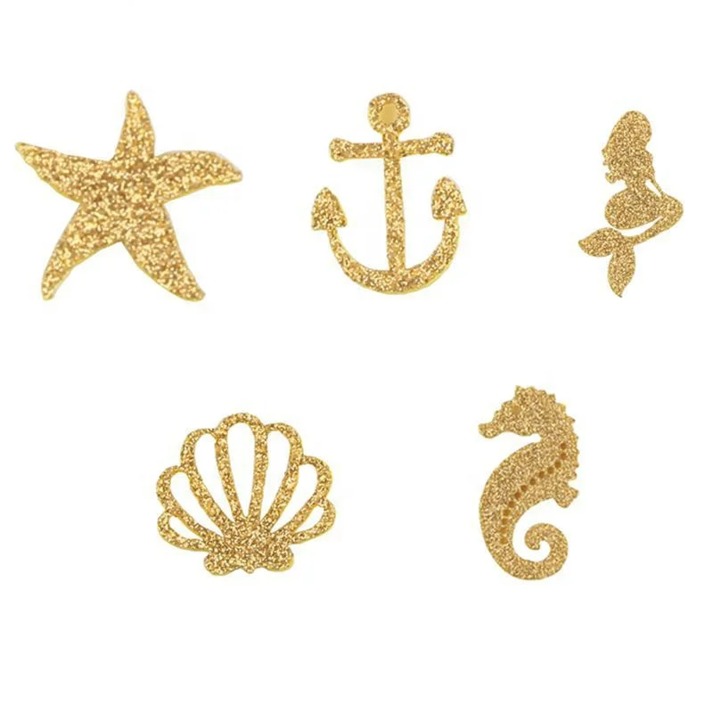 Ziming Hot Sale Glitter Mermaid  Crown Star DIY  Emblem Accessories For Kids Hair Styles Headband Hair Clips