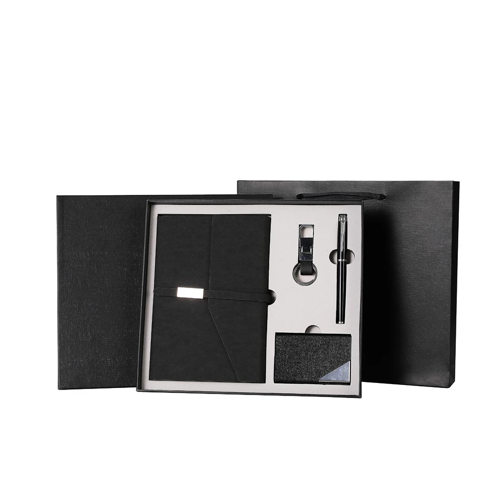 Executive Gift Branding Notebook Men Corporate Gift Notebook Pen Set Business Card Holder B5 Gifts For Clients