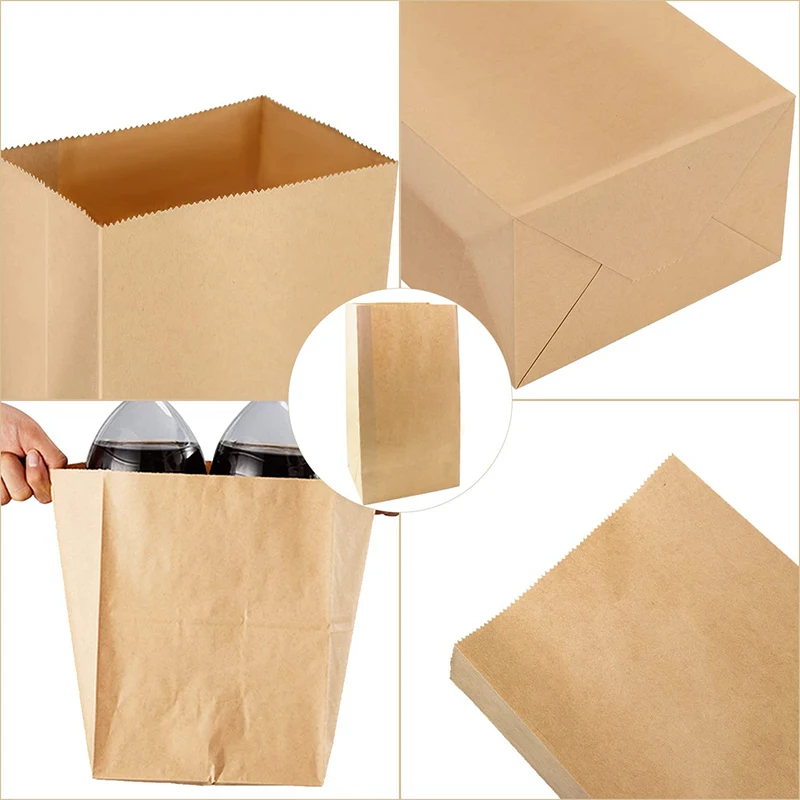 Manufacturer Eco-friendly Vegetable Fruits Food Packaging Brown Kraft Paper Bag Agriculture Herb Seed Groceries Paper Packet