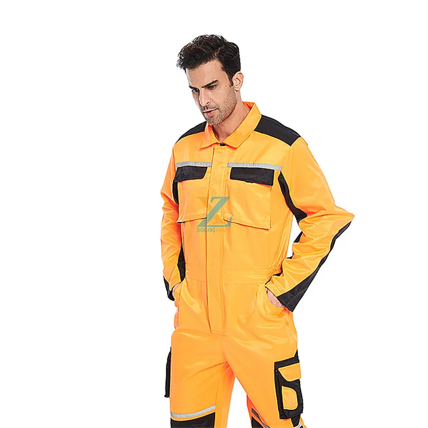 100% Cotton Fireproof Construction Workwear Protective Overall For Man