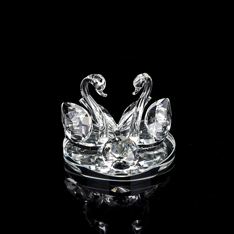Personal Customization Swan Elegant Crystal Glass Swan For Wedding Giveaway Gifts