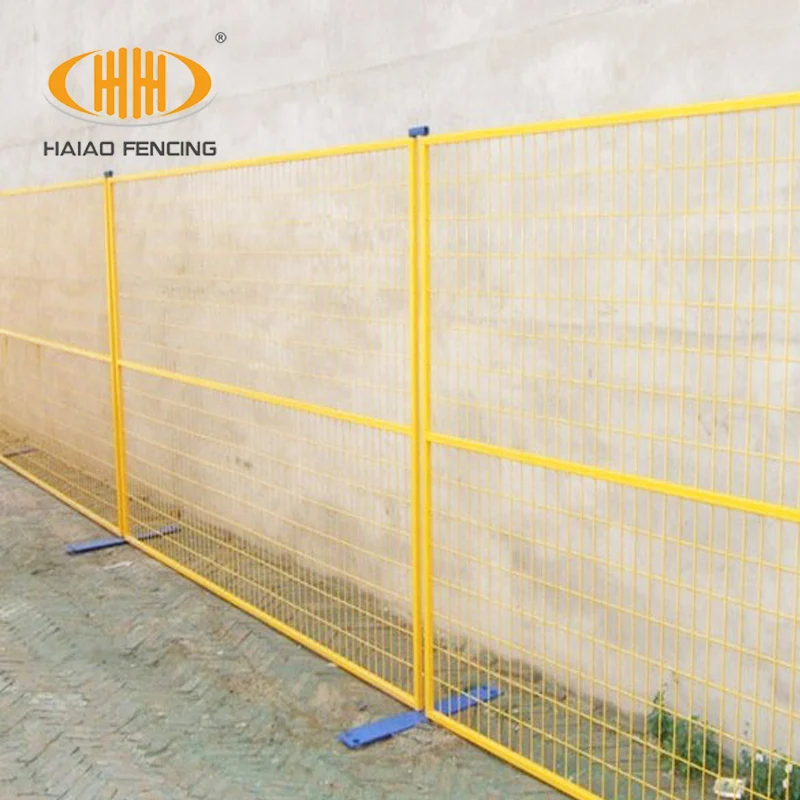 Hot sale 6x10 construction event canada temporary fence panels with orange color