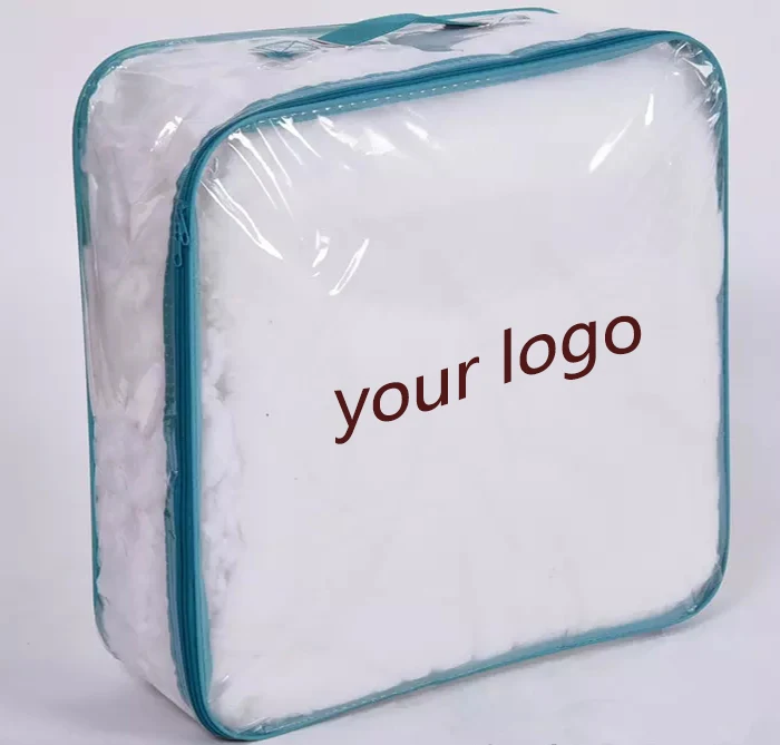 Оптовая продажа прозрачные пластиковые ПВХ мешки на молнии с пододеяльником для упаковки одеял