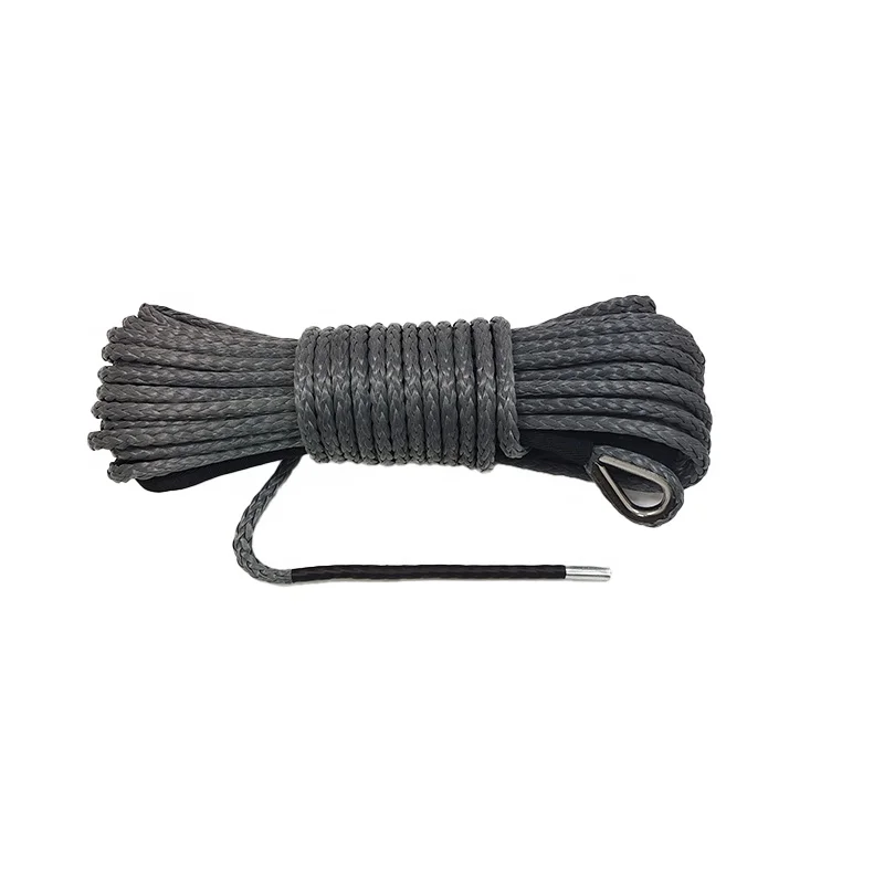 Factory manufactured synthetic winch rope suitable for emergency towing off-road vehicles