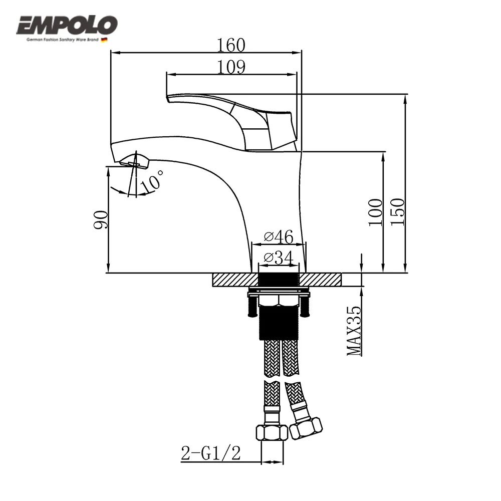 Quality Upc sanitary ware latest design faucet single cold high pressure brass water mixer tap bathroom sink faucet