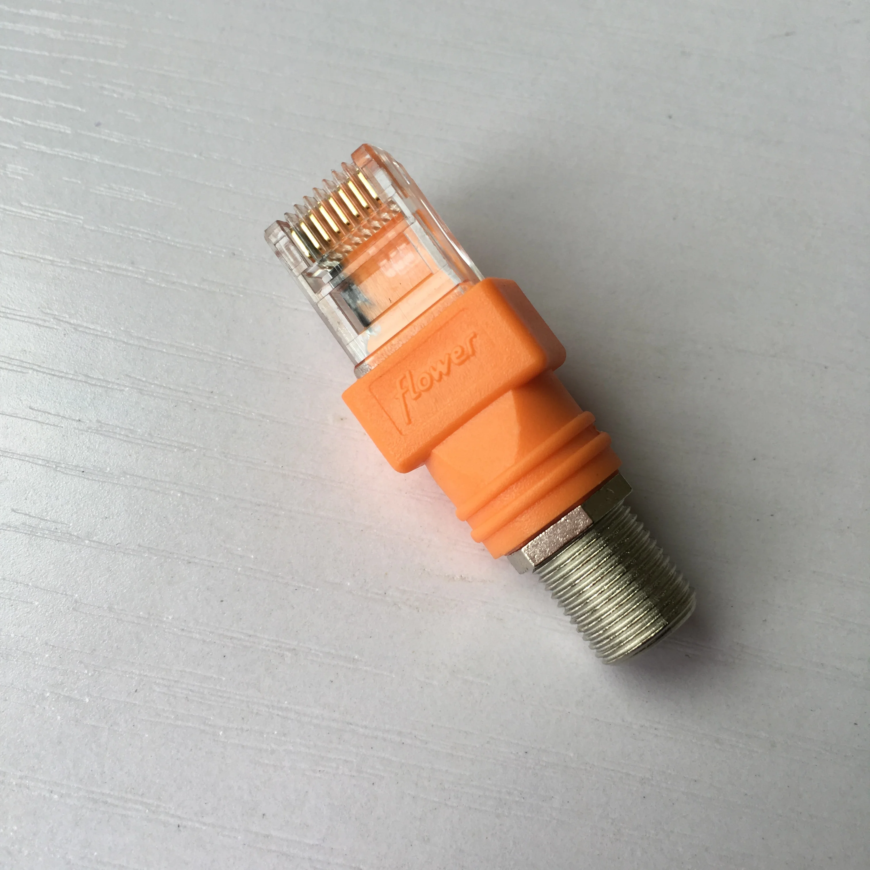 RJ45 male to RF female Adapter For RJ45/RF Tester, RJ45 To RF Connector, F-Type RF Female To RJ45 Male Coaxial Coupler Adapter