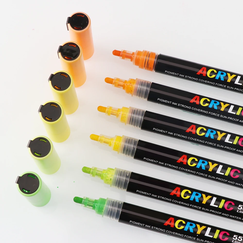 ANI 12/24/36 colors 0.4mm permanent acrylic paint marker pens custom sets acrylic water based markers