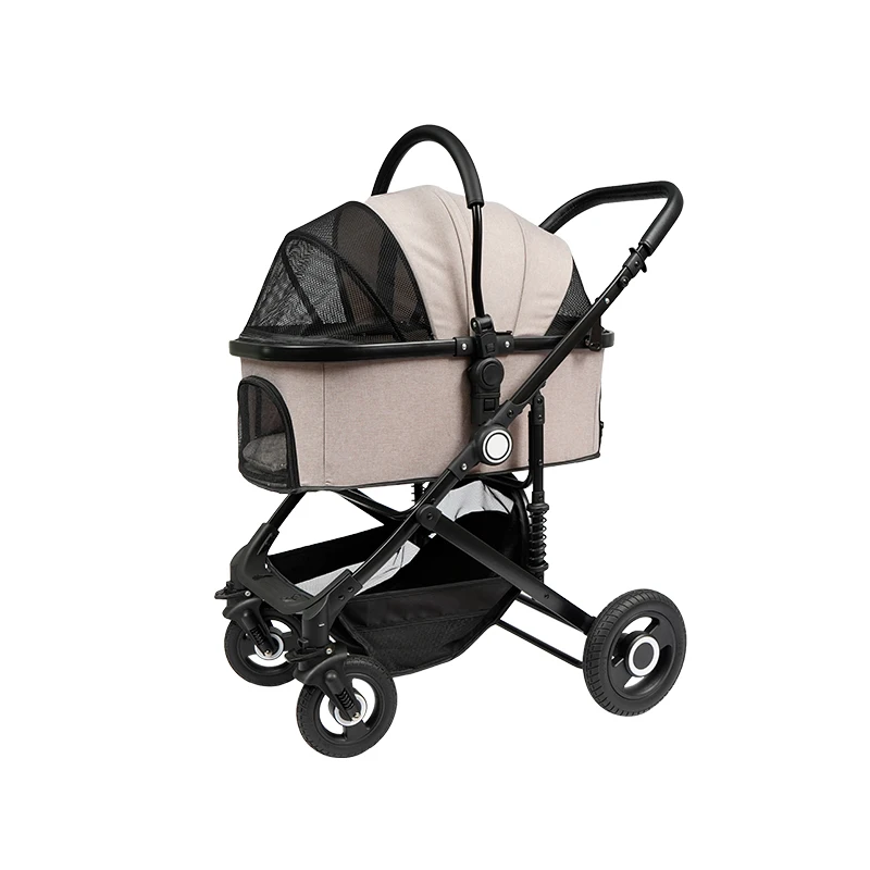 Outdoor Luxury Collapsible Pet Carrier 4 Wheels Dog Cat Trolley Travel All Pet Stroller