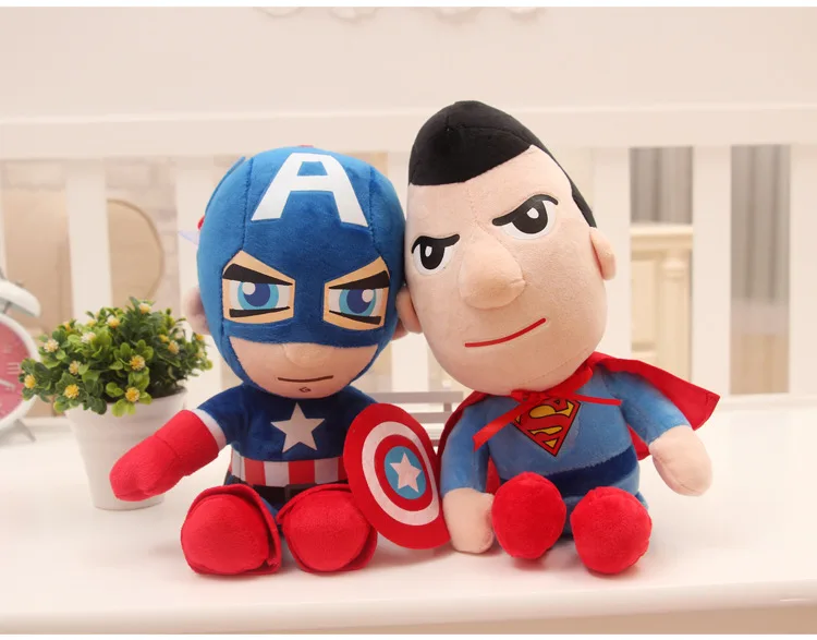 Wholesale 8-inch Marvel Super Hero Plush SpiderMan Plush Toy CaptainAmerica Super Man Grab Doll