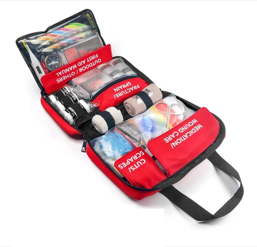 Large Capacity Portable Red Medical Supplies First Aid Bag  Emergency Home First Aid Kit