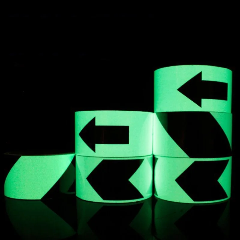Green Luminous Tapes Self Adhesive Glow in Dark Stickers Stage Decorative Luminous Fluorescent Tape Warning Stickers