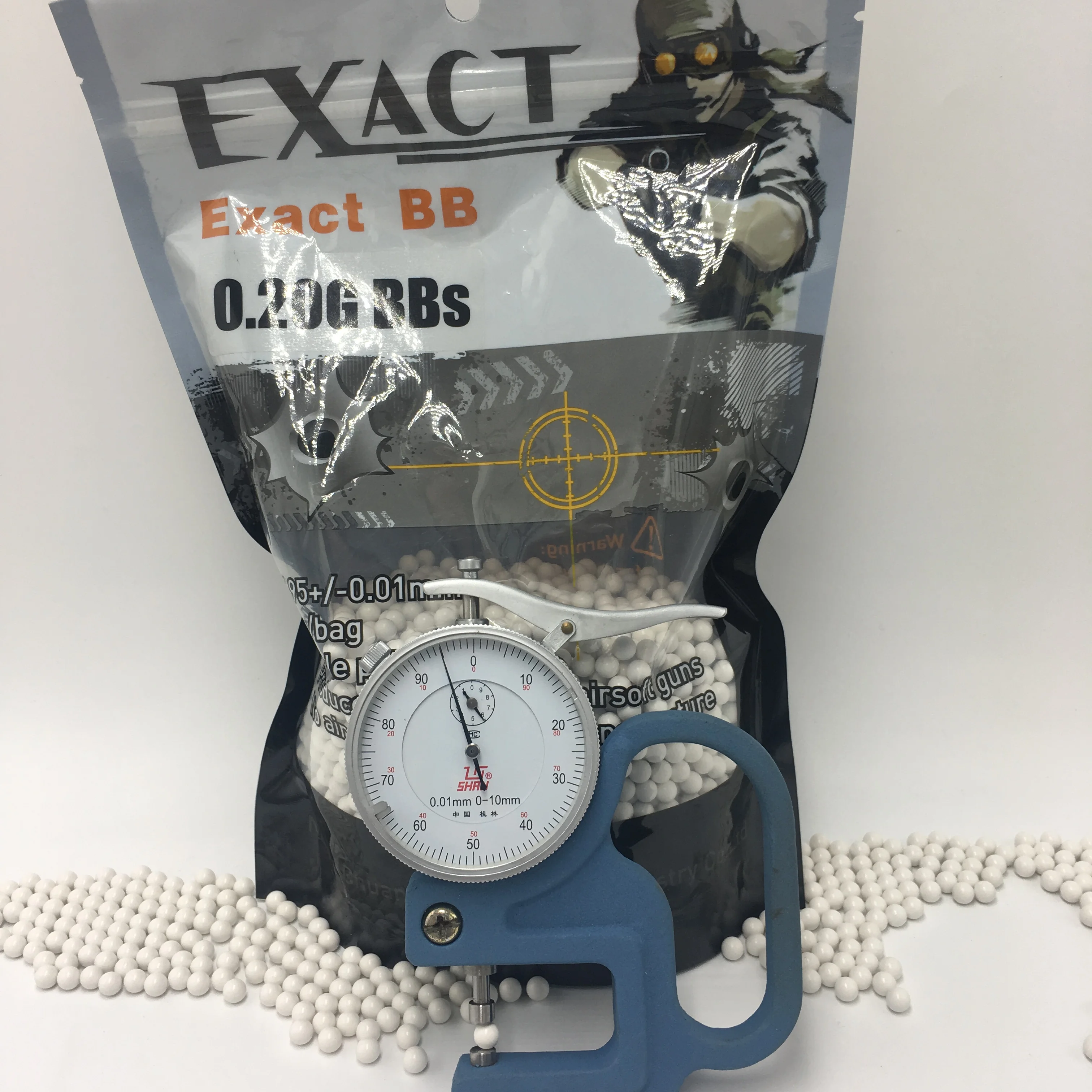 0.2g 6mm airsoft white bb