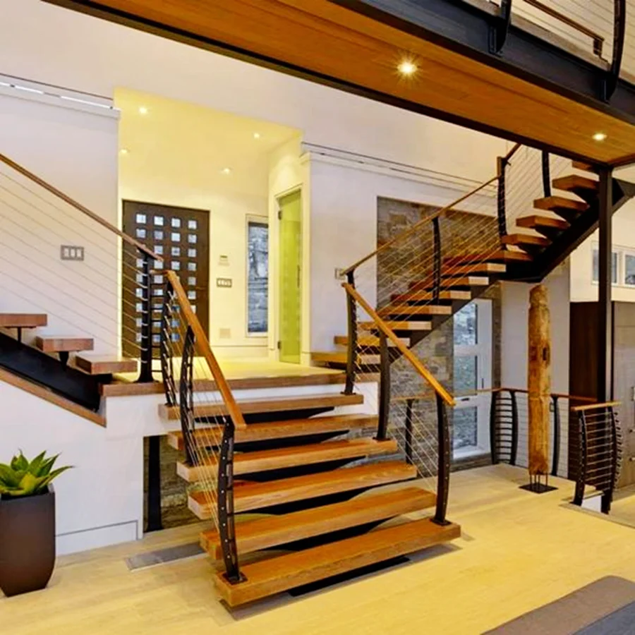 Stainless Steel Thickened Column Aluminum Alloy Solid Wire Drawing Guardrail Stair Trunk Central Extremely Thick Staircase