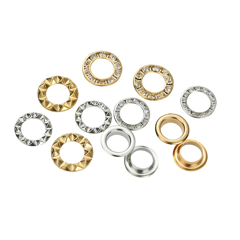 Wholesale Custom Size and Color Shape Round Metal Brass Eyelets And Grommets Garment Eyelet For Clothing Shoe