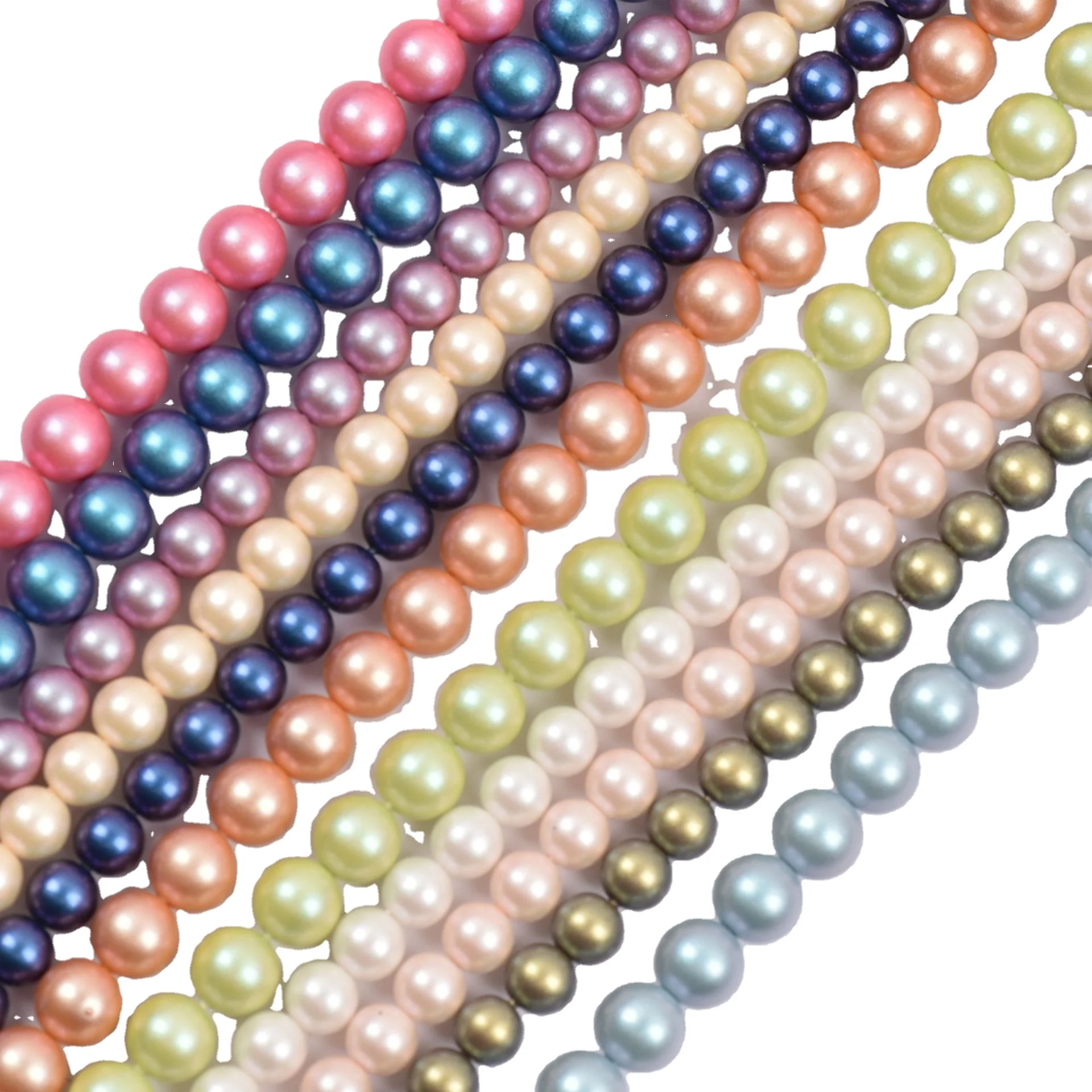 Imitation pearl loose shell beads magic glass beads matte round pearl diy necklace accessory wholesale