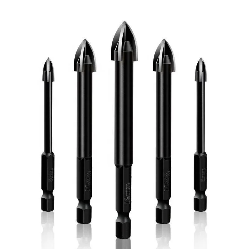 6mm, 8mm Cross Head Multifunction Drill Bits for Glass Ceramic Tile Drilling