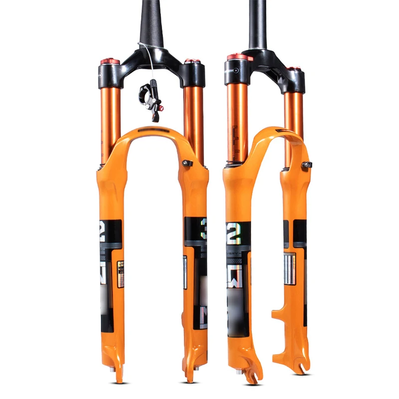Коническая прямая Велосипедная вилка из магниевого сплава, дистанционное блокирующее устройство, детали для горного велосипеда, 26/27,5/29 дюймов