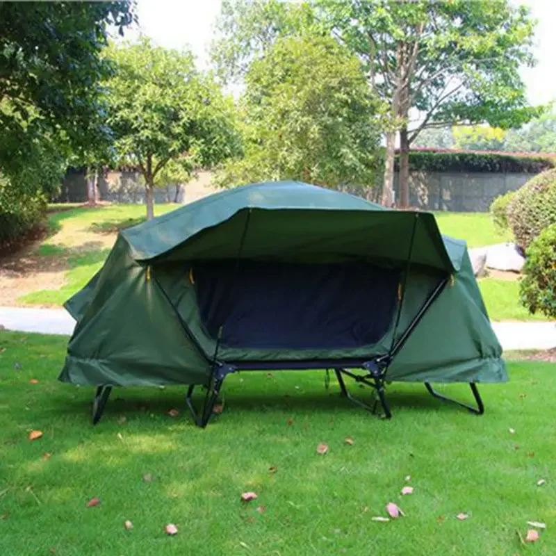 Large Warm Folding One Persons Camping Bed Outdoor Tents Waterproof Hiking Above Off The Ground Sleeping Bed Tent Cot With Bed