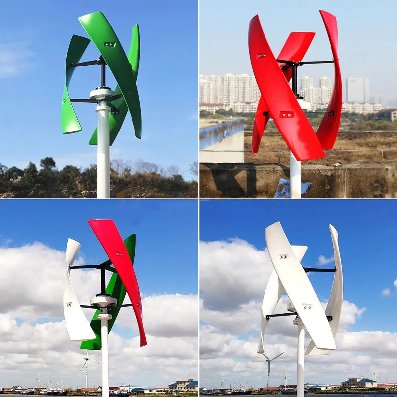 China Factory 600w 800w 1kw 2kw 3kw 4kw 5kw 10kw 30kw Vertical Axis Wind Turbine VAWT Wind Power Generation System For Home Use