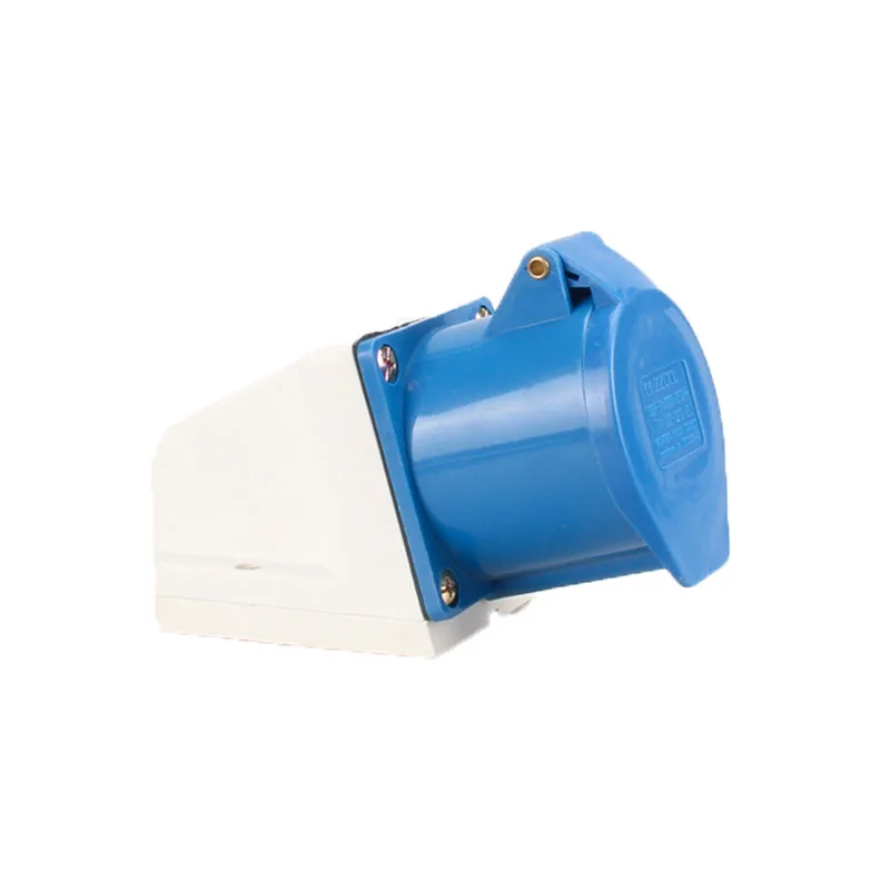 Open mounted socket ZZ123 32A 220V IP44 Three hole power industrial plug and socket 32a