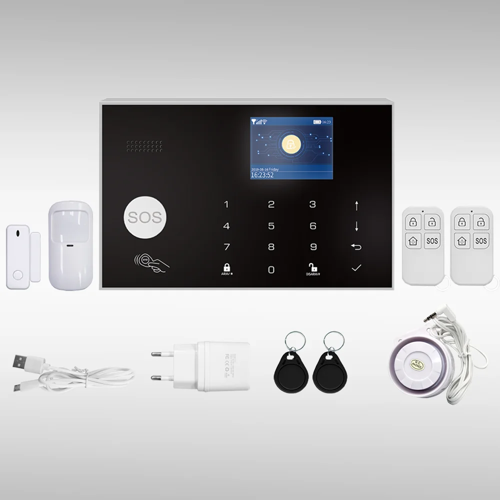 Wifi Tuya GSM House Monitoring Alarm System Wireless For Home Horn Siren House Security Alarm System