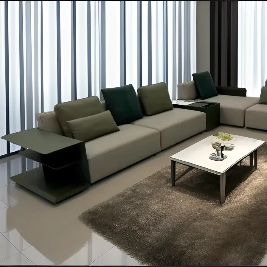 Simple fashion home design living room sofa 3 levels storage space modern sofa set furniture