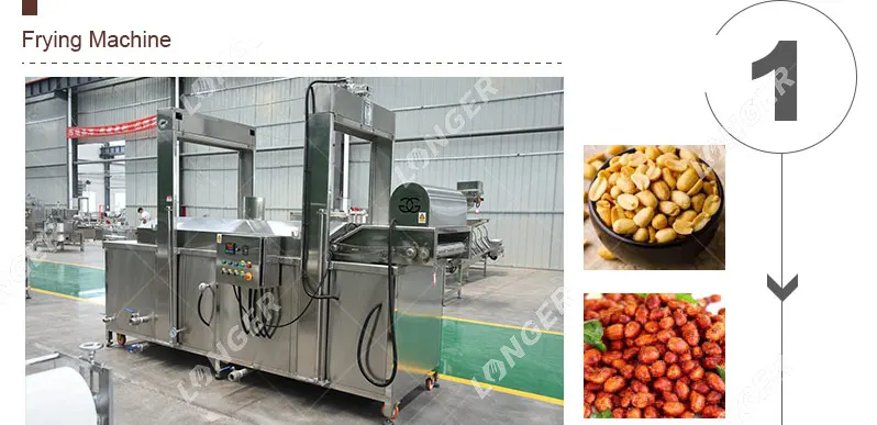 Almond Nuts Roasting Frying Processing Line Cashew Nuts Fryer Machine Sunflower Seeds Frying Machine
