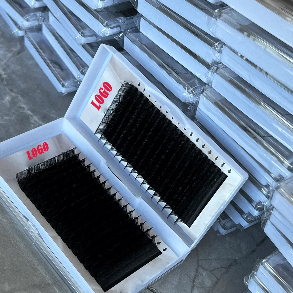 0.03 0.05 0.07mm Velvet Eyelash Extensions C D Cc Dd Curl Cashmere Volume Lash Trays Easy Fan Eyelash Extention