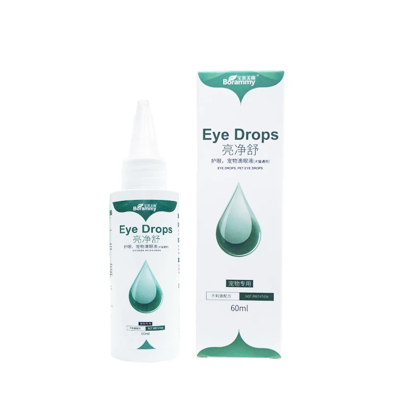 gentle private label wholesale dog antibacterial eye drops cleaning the tear stains for cats and puppies 60ml 100ml
