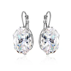 Summer ladies vintage minimalist square lab grown diamond earrings