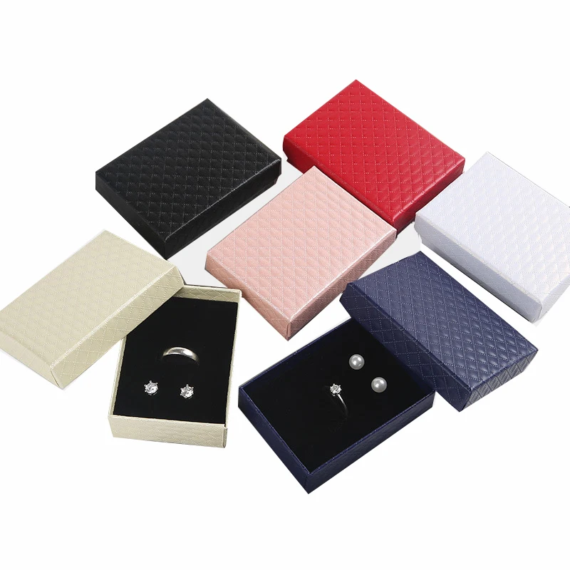 logo print packaging jewelry cardboard lid and base paper color boxes