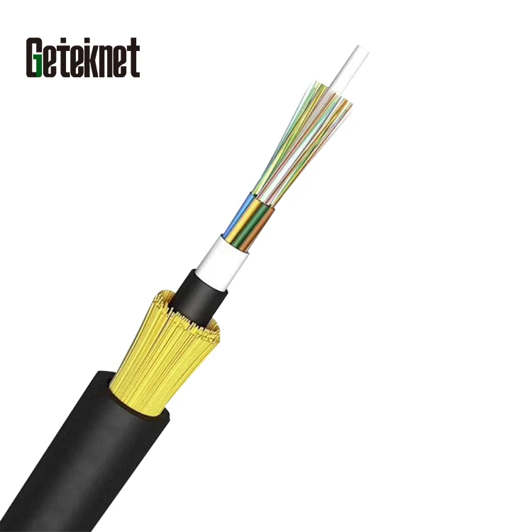 Geteknet 2km 12 24 32 48 96 144 core communication equipment cable ADSS G652D outdoor fibra optica fiber optic cable