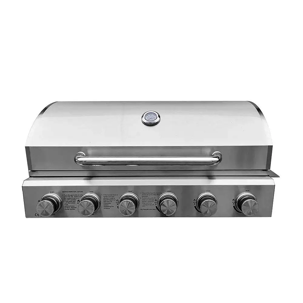 Commercial Grill Stainless Steel 5 Burners Gas Built-In BBQ Grills Barbecue