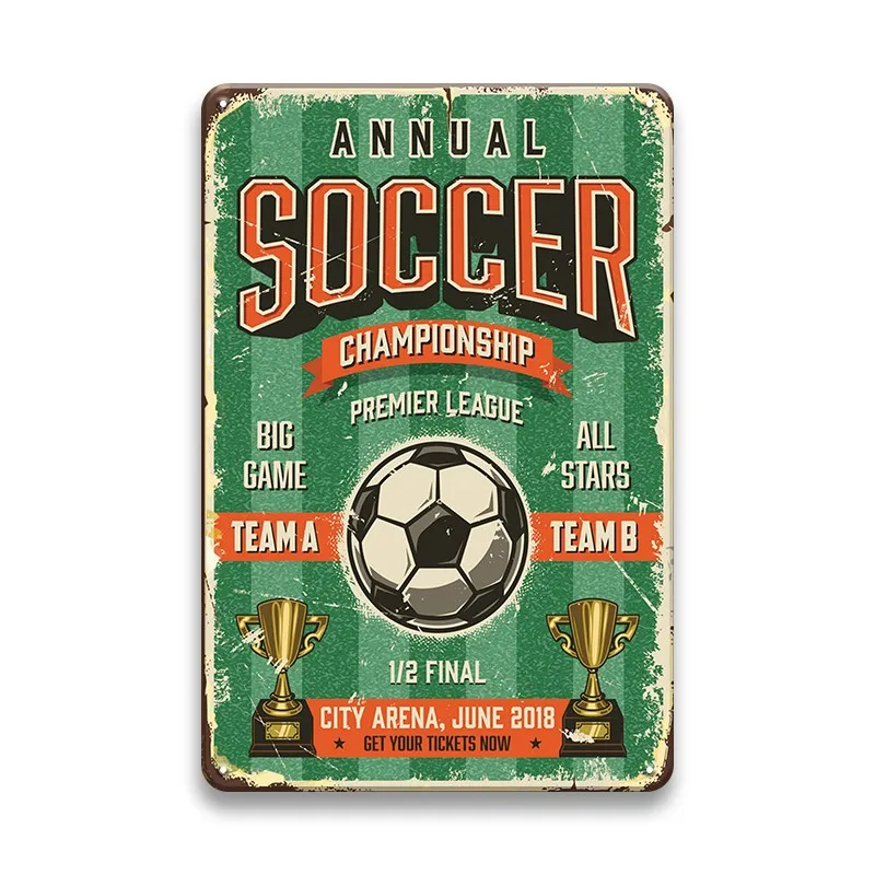 Wholesale custom  vintage tin signs Back to College football tin signs  for wall decoration