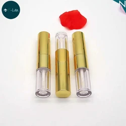 P-lan Stock Custom Logo Printing Fashion Double Head Lipstick Lip Gloss Tube Wholesale Dual Side Makeup Container