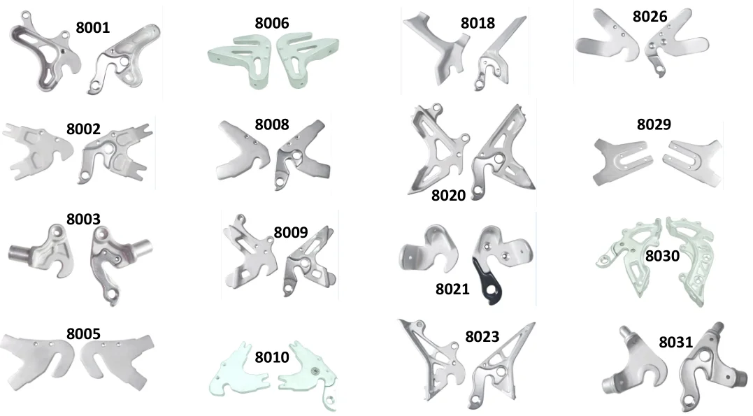bike frame part hot forging processing custom forging services flat mount dropout forged aluminium bicycle components