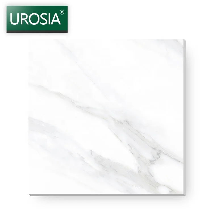 Hotel Indoor Lobby White Marble Tile 80x80 Marble Look White Carrara Glazed Floor Tile