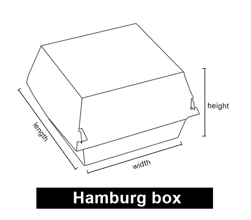  Экономичная коробка для гамбургеров из крафтовой бумаги гофрированная бумага ресторанов