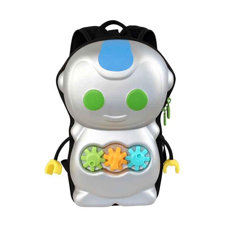 Милый пластиковый рюкзак-робот для детей и детей, детский сад, раннее образование, школьная сумка, набор маленьких детских сумок