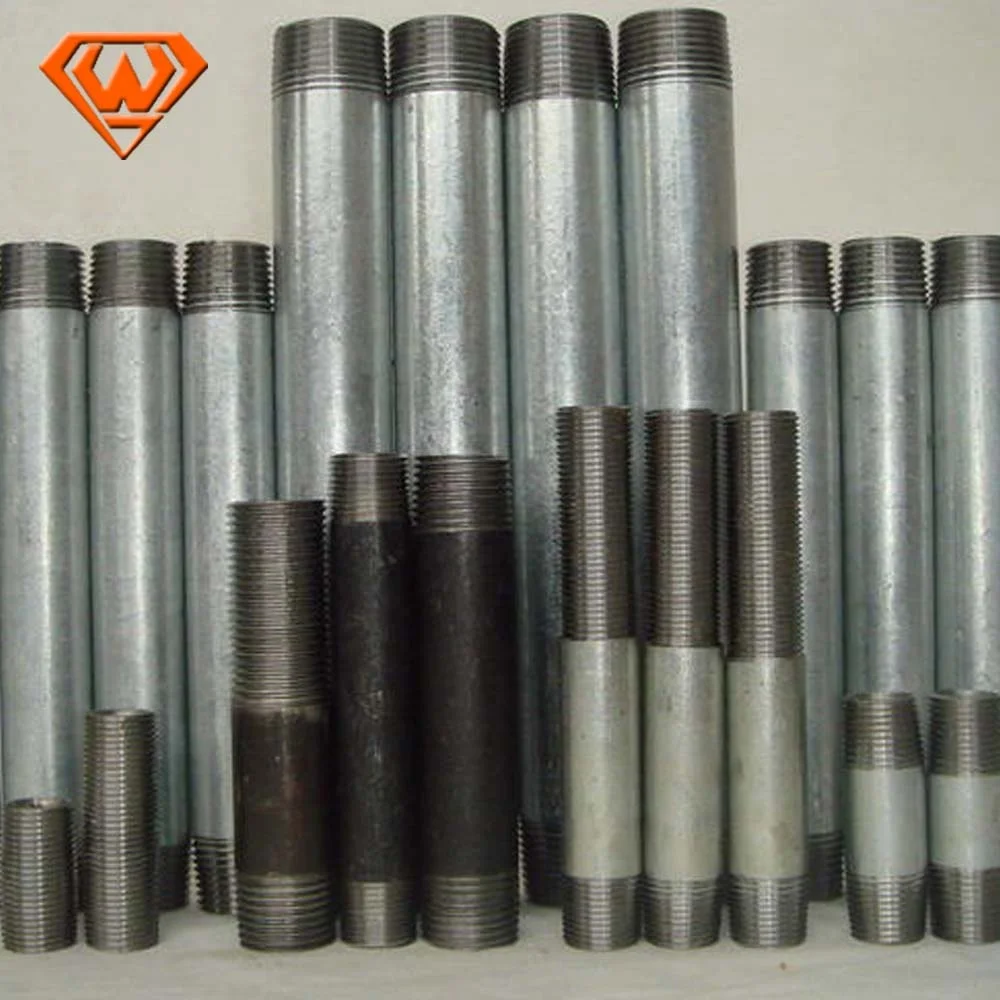 catbon steel pipe connector thread conduit nipple KC
