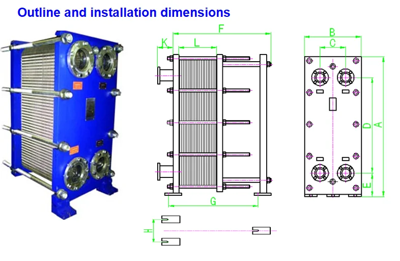 SS304 316 Gasket plate heat exchanger PHE with CE certificate