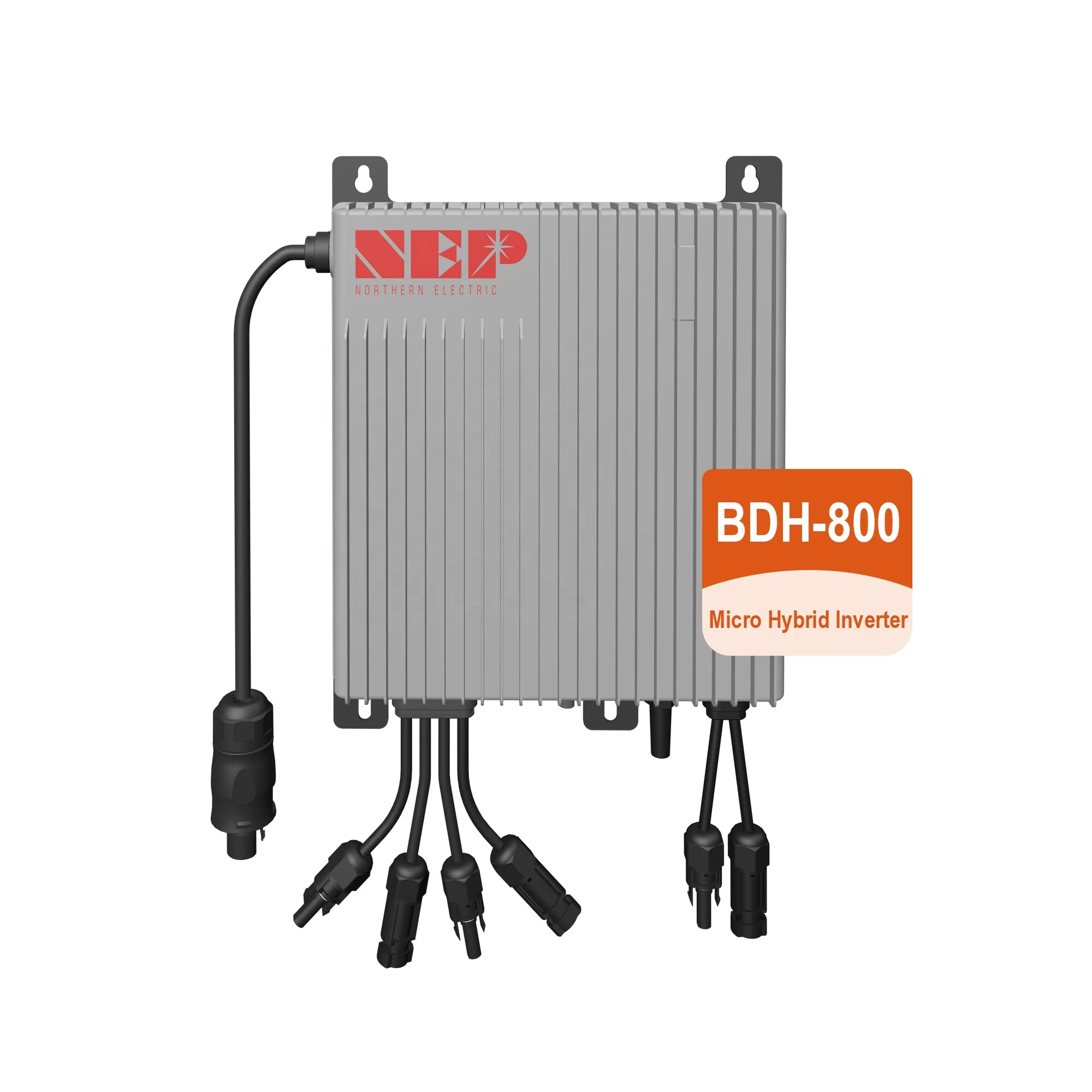 2024 Новый NEP BDH 800 Plug-and-play гибридные микроинверторы соединяются с батареей 48 В для балконной солнечной системы хранения энергии