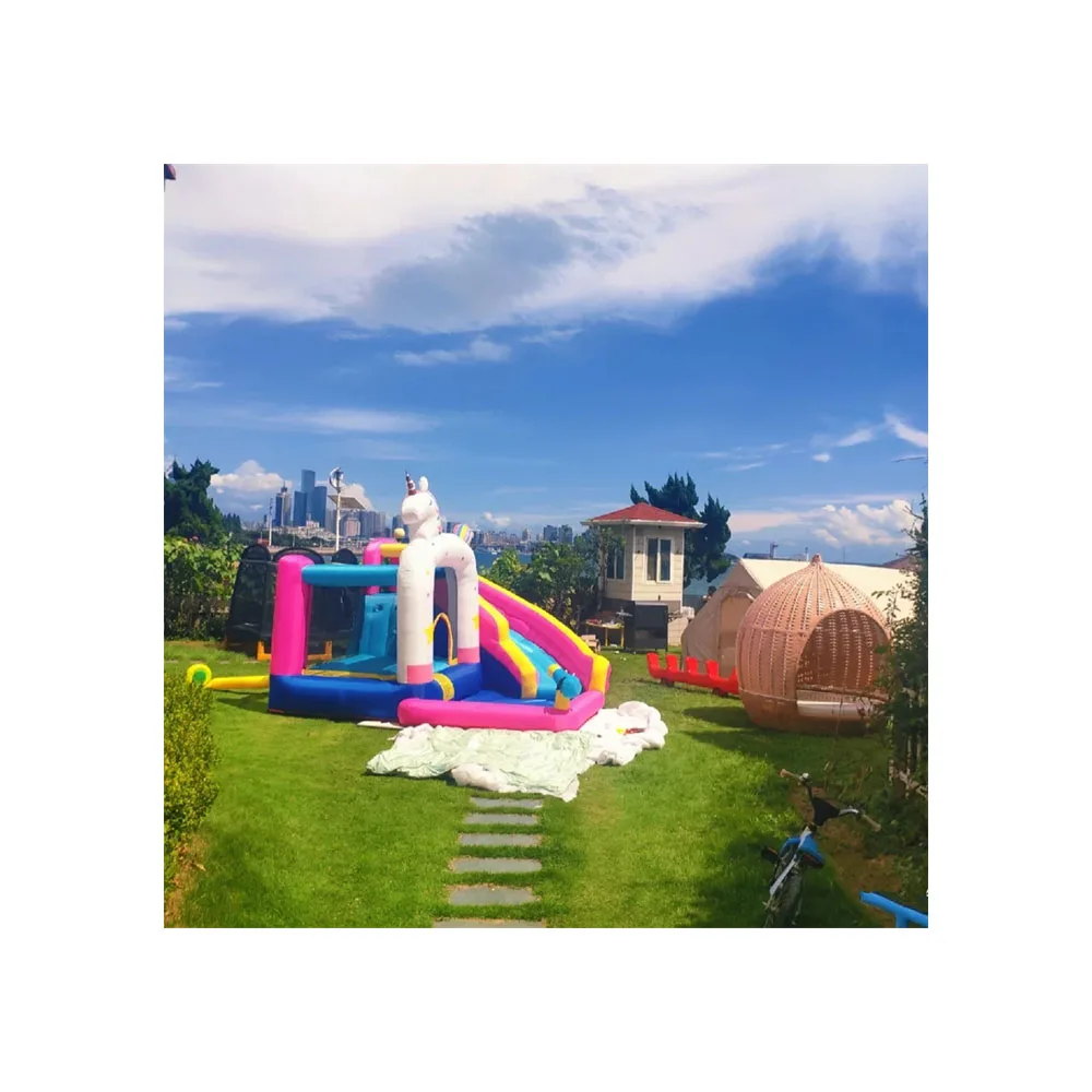 Manufacturers supply a large number of inflatable children adult bounce house air slide inflatable obstacle course