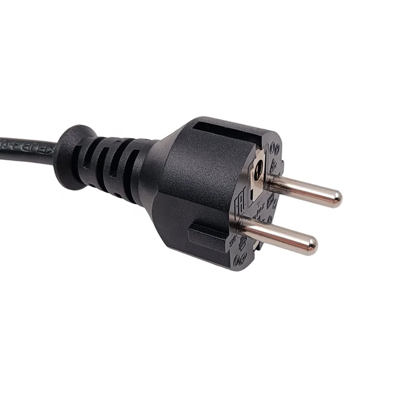 CEE7/7 Schuko Plug Power Cord with IEC C13 Connector, Complete Certificate