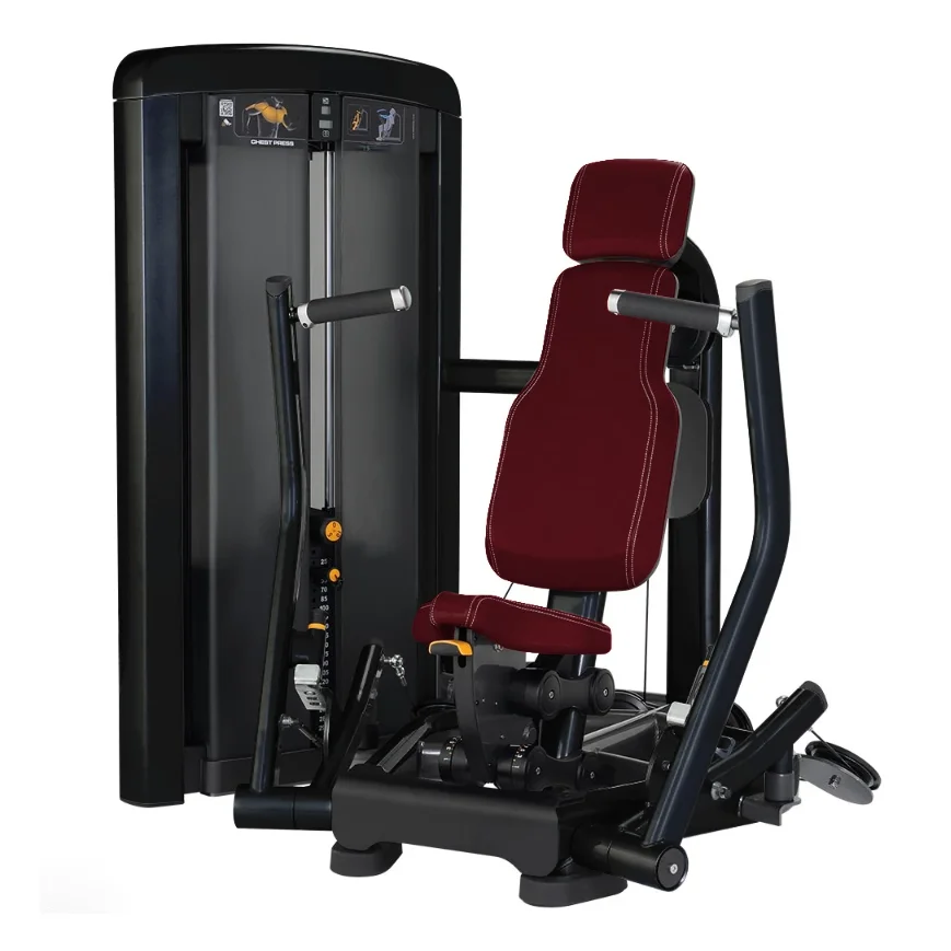 Durable Cardio Strength Training Equipment Stack Weight Seated Chest Press Machine