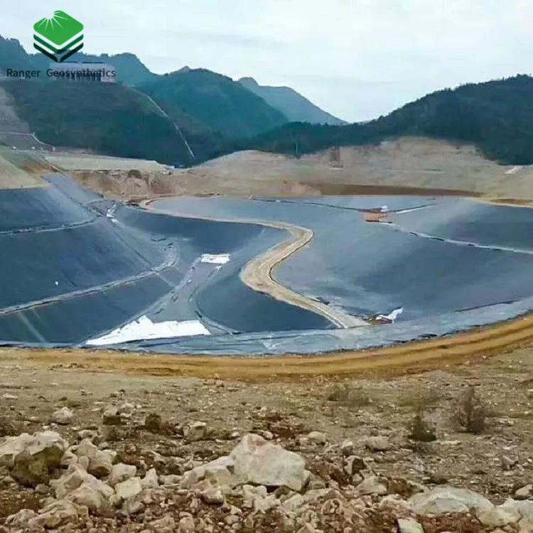 Грубая поверхность геомембрана для водоема
