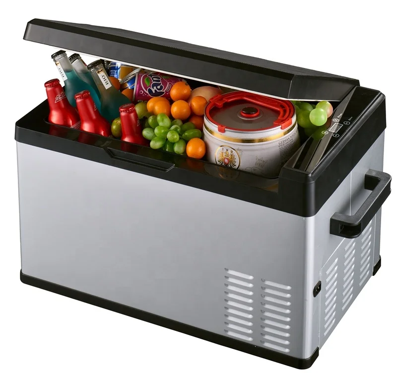 
 Портативный мини-компрессор постоянного тока, походный нагрудный морозильник на 40 л, питание от аккумулятора, 12 В постоянного тока, 24 В постоянного тока, 40 л, мини-холодильник для автомобиля  